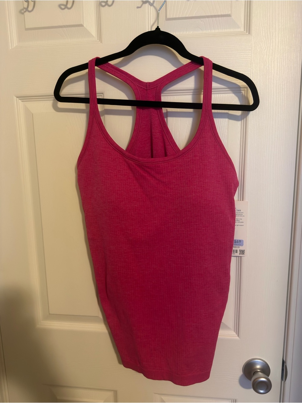 lululemon athletica Hot Pink Ribbed Racerback Tank